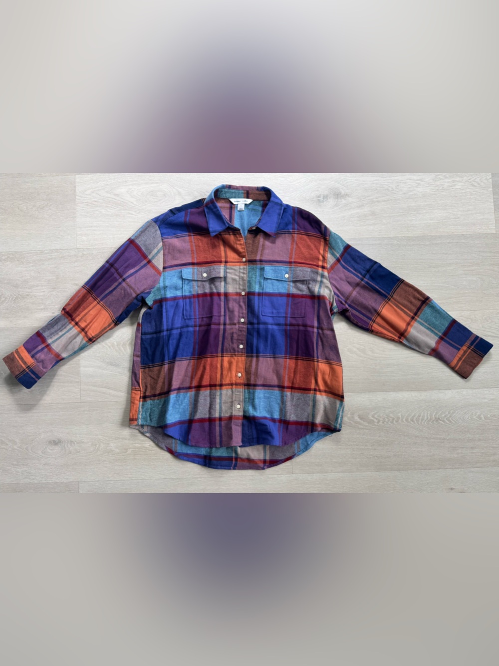 Womens Plaid Button-Up - Multicolor